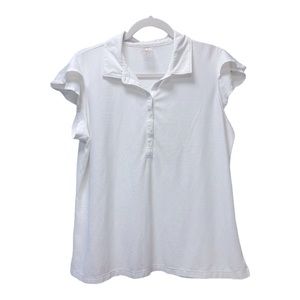 Women’s White Short Sleeve Calia Golf Shirt. Worn once, excellent condition.